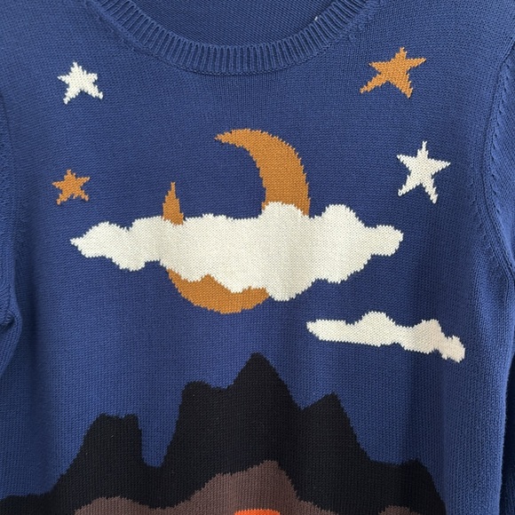 Coach 1941 Moonscape Crewneck Intarsia Sweater Sz L - Picture 8 of 9